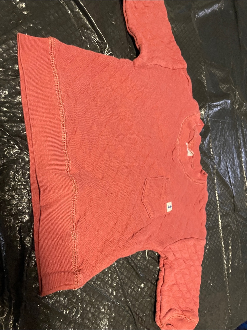 Kids Quilted  rusted redSweatshirt Top